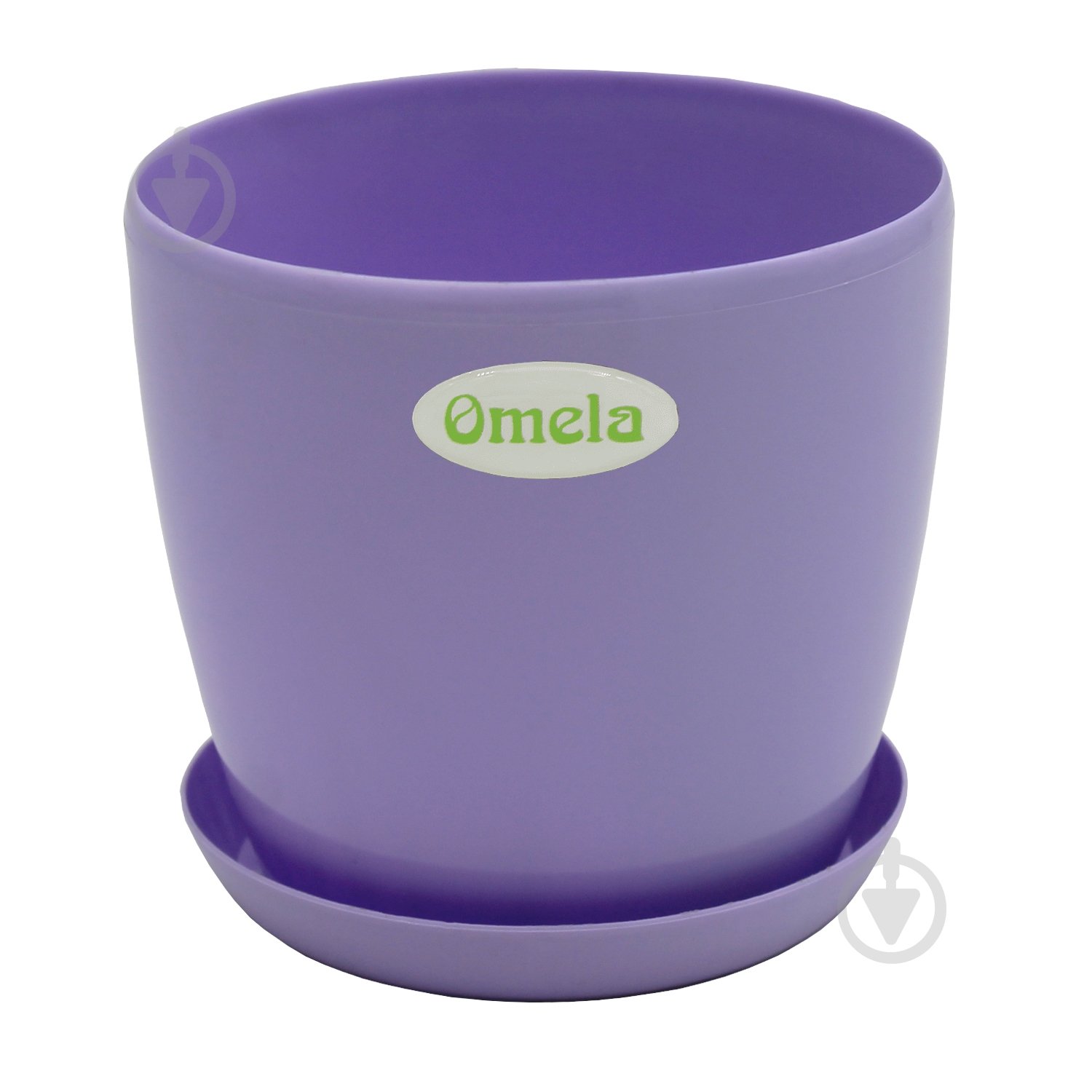 Горщик для квітів пластик глянець круглий лаванда Омела - фото 1