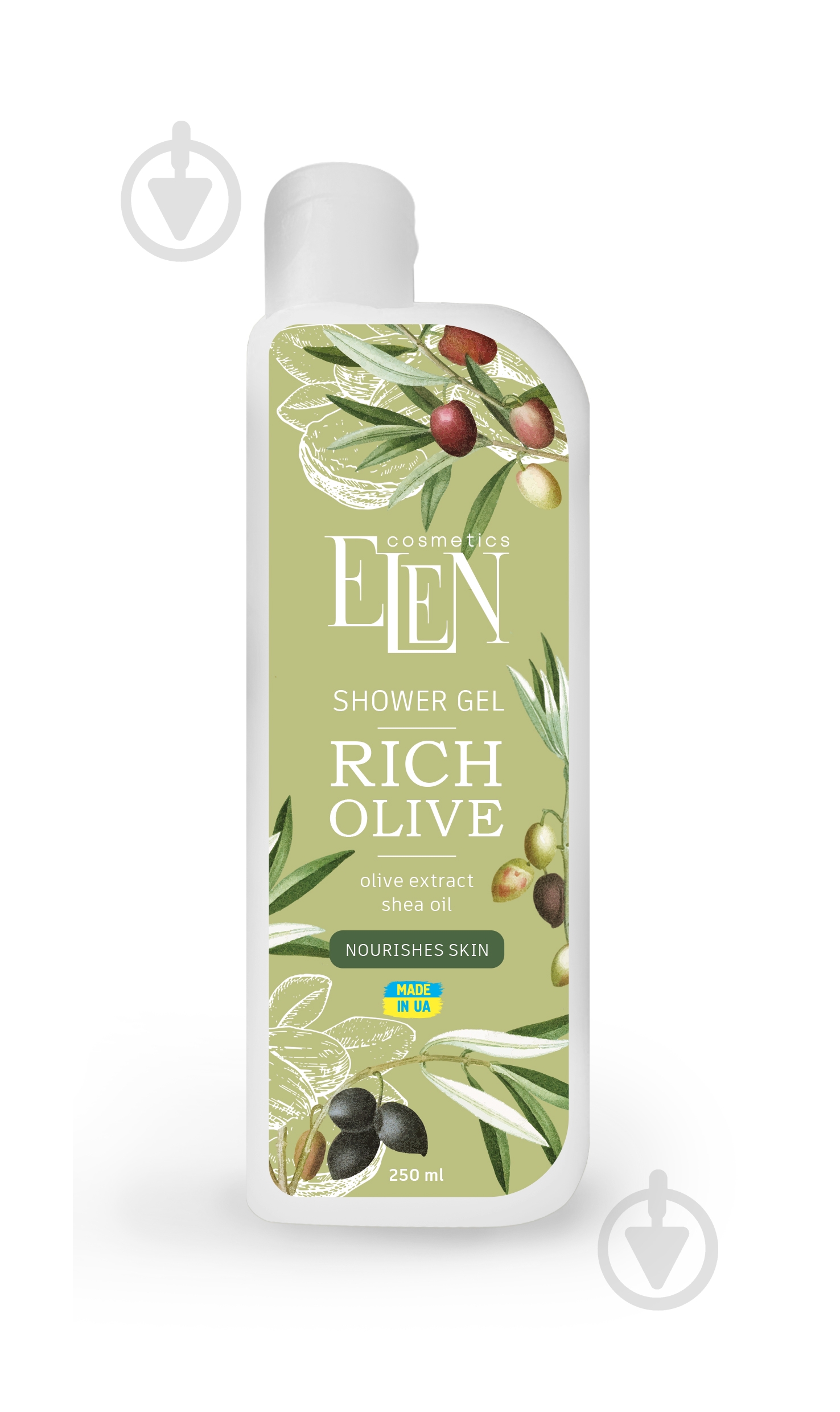 Гель для душу Elen cosmetics Rich Olive 250 мл - фото 1 Гель для душу Elen cosmetics Rich Olive 250 мл - фото 1