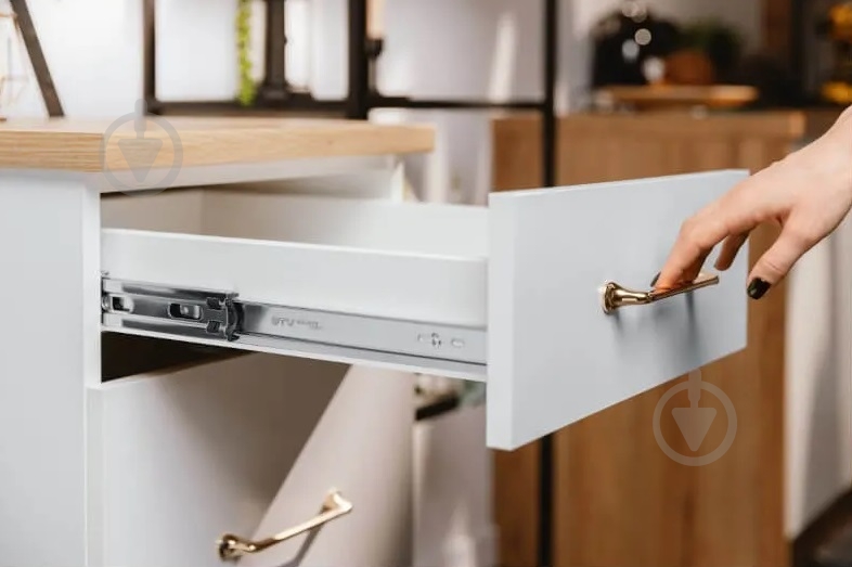 Направляющая шариковая GTV 350 мм с доводчиком Versalite Plus + H-45 мм PK-L-H45-350-B - фото 2 Направляющая шариковая GTV 350 мм с доводчиком Versalite Plus + H-45 мм PK-L-H45-350-B - фото 2