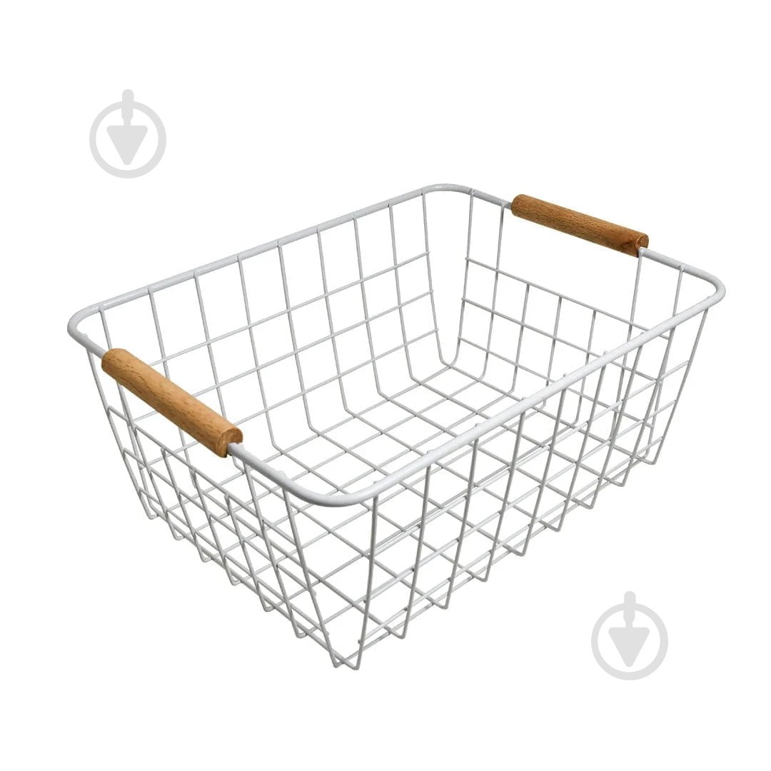 Кошик для зберігання Fabrika білий металевий з ручками 125x220x285 мм - фото 1