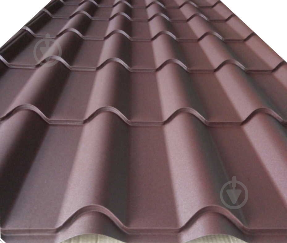 Металлочерепица матовая Strimex Фора 1,17x2,21 м RAL 8017 шоколад - фото 1 Металлочерепица матовая Strimex Фора 1,17x2,21 м RAL 8017 шоколад - фото 1