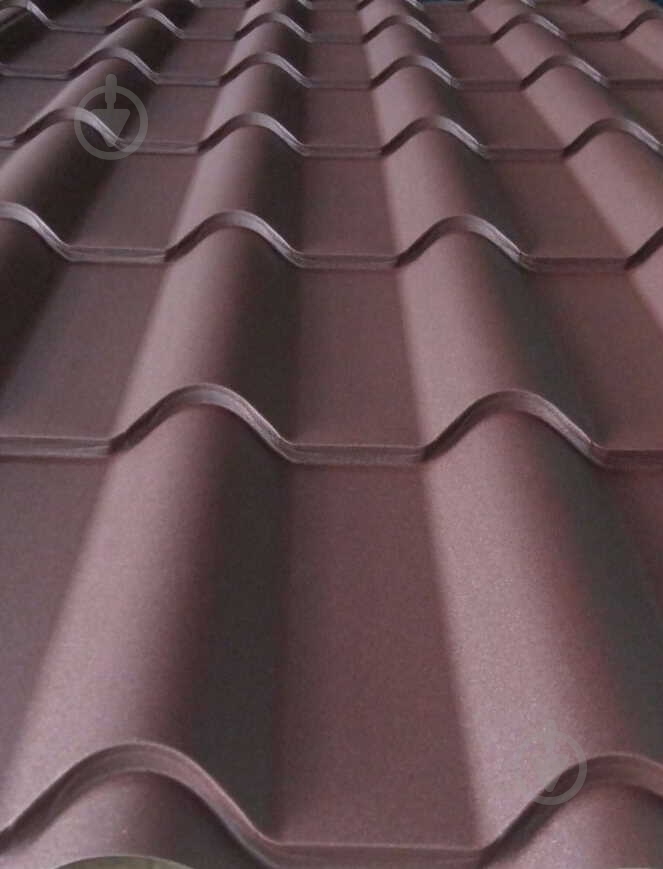 Металлочерепица матовая Strimex Фора 1,17x2,21 м RAL 8017 шоколад - фото 4 Металлочерепица матовая Strimex Фора 1,17x2,21 м RAL 8017 шоколад - фото 4