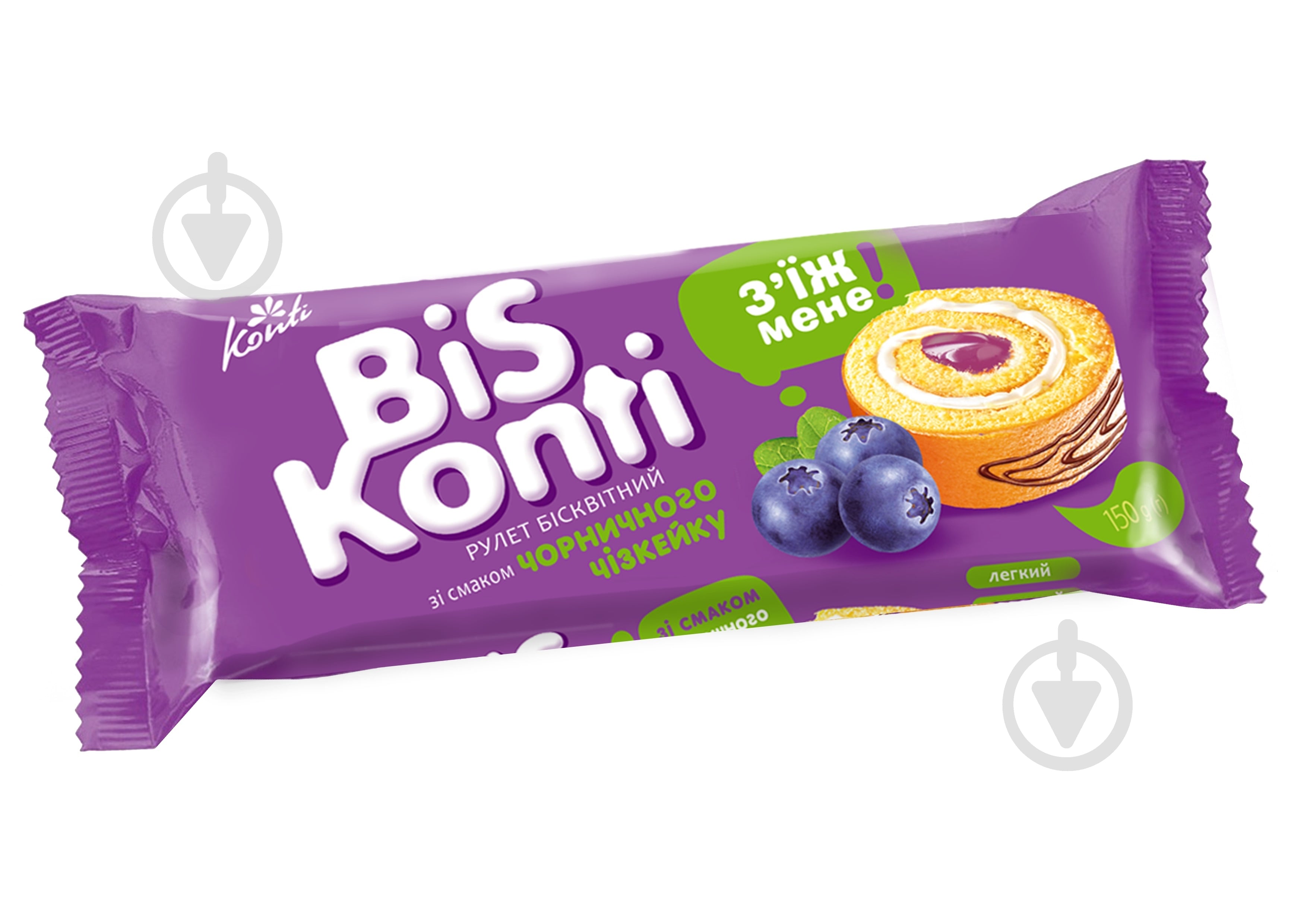 Бисквит BiSKonti со вкусом черники 150 г - фото 1