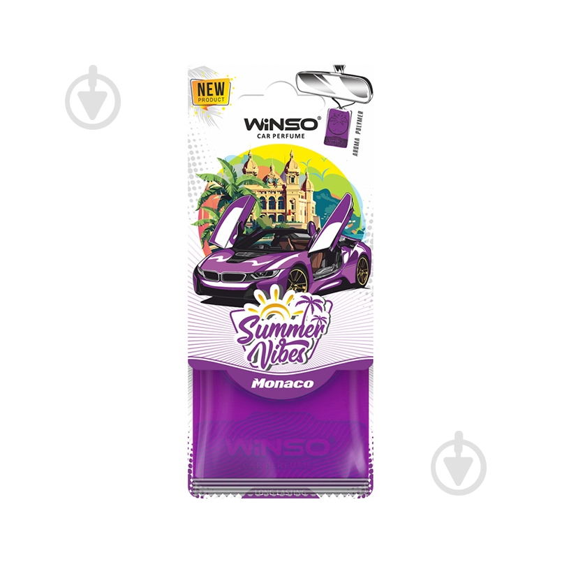 Ароматизатор подвесной WINSO "Summer Vibes" - Monaco 990100 - фото 1 Ароматизатор подвесной WINSO "Summer Vibes" - Monaco 990100 - фото 1