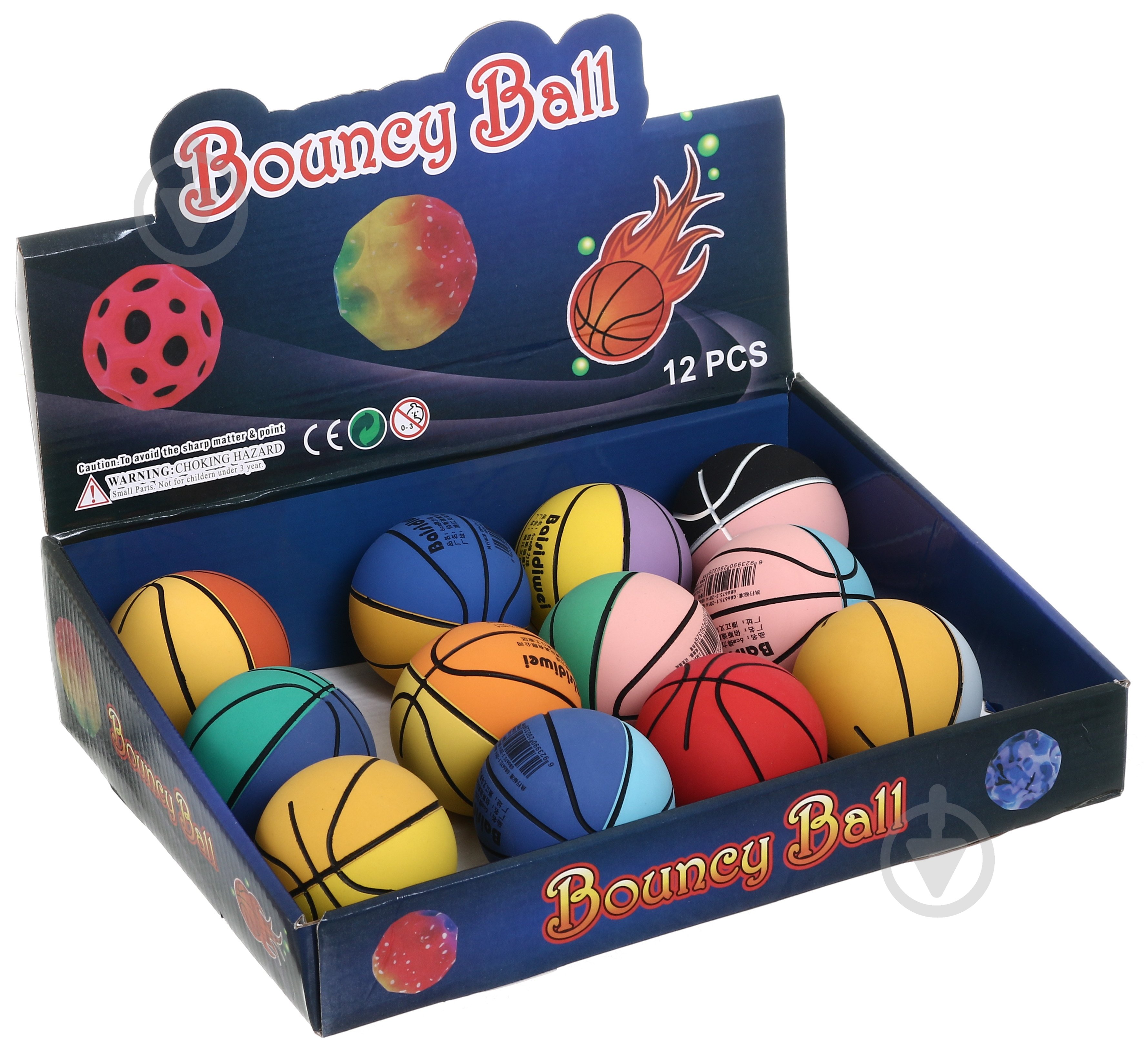 М'яч Baisidiwei еластичний bouncy ball гумовий в асортименті - фото 1