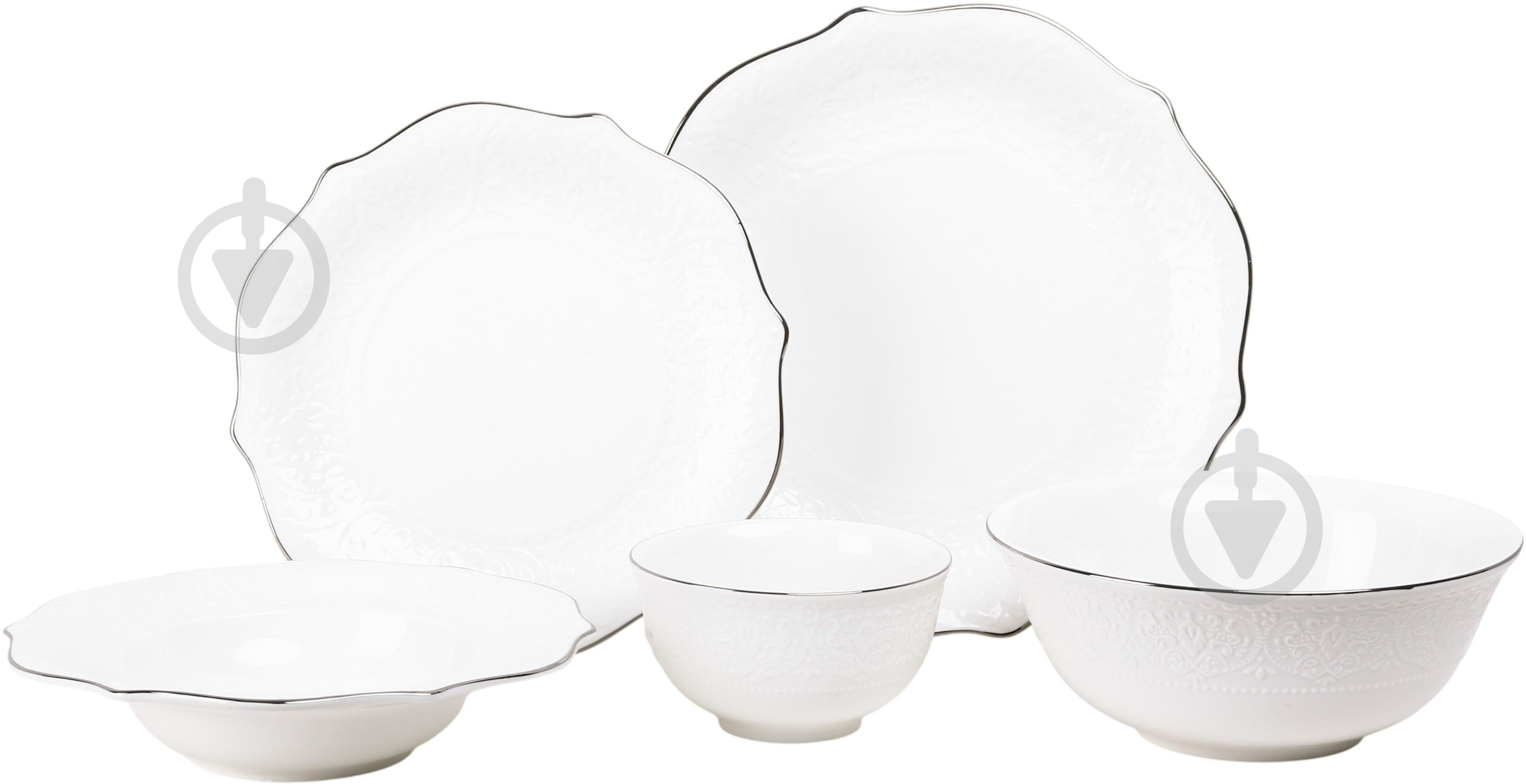 Сервіз столовий Fiora Jardin Platine на 6 персон 25 предметів - фото 6 Сервіз столовий Fiora Jardin Platine на 6 персон 25 предметів - фото 6