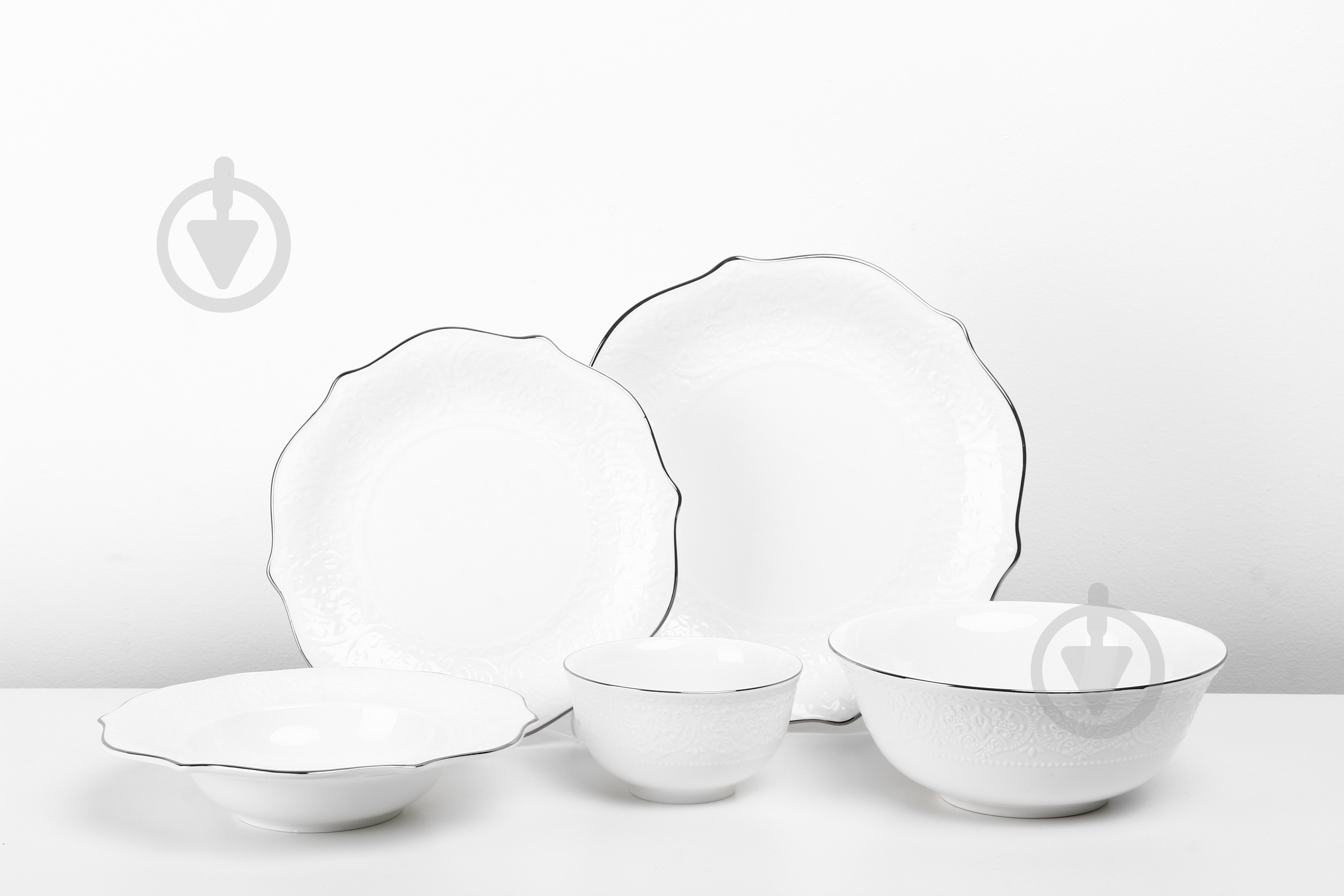 Сервіз столовий Fiora Jardin Platine на 6 персон 25 предметів - фото 8 Сервіз столовий Fiora Jardin Platine на 6 персон 25 предметів - фото 8