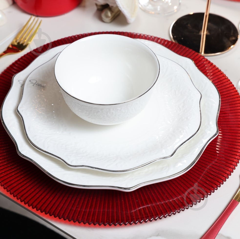 Сервіз столовий Fiora Jardin Platine на 6 персон 25 предметів - фото 9 Сервіз столовий Fiora Jardin Platine на 6 персон 25 предметів - фото 9