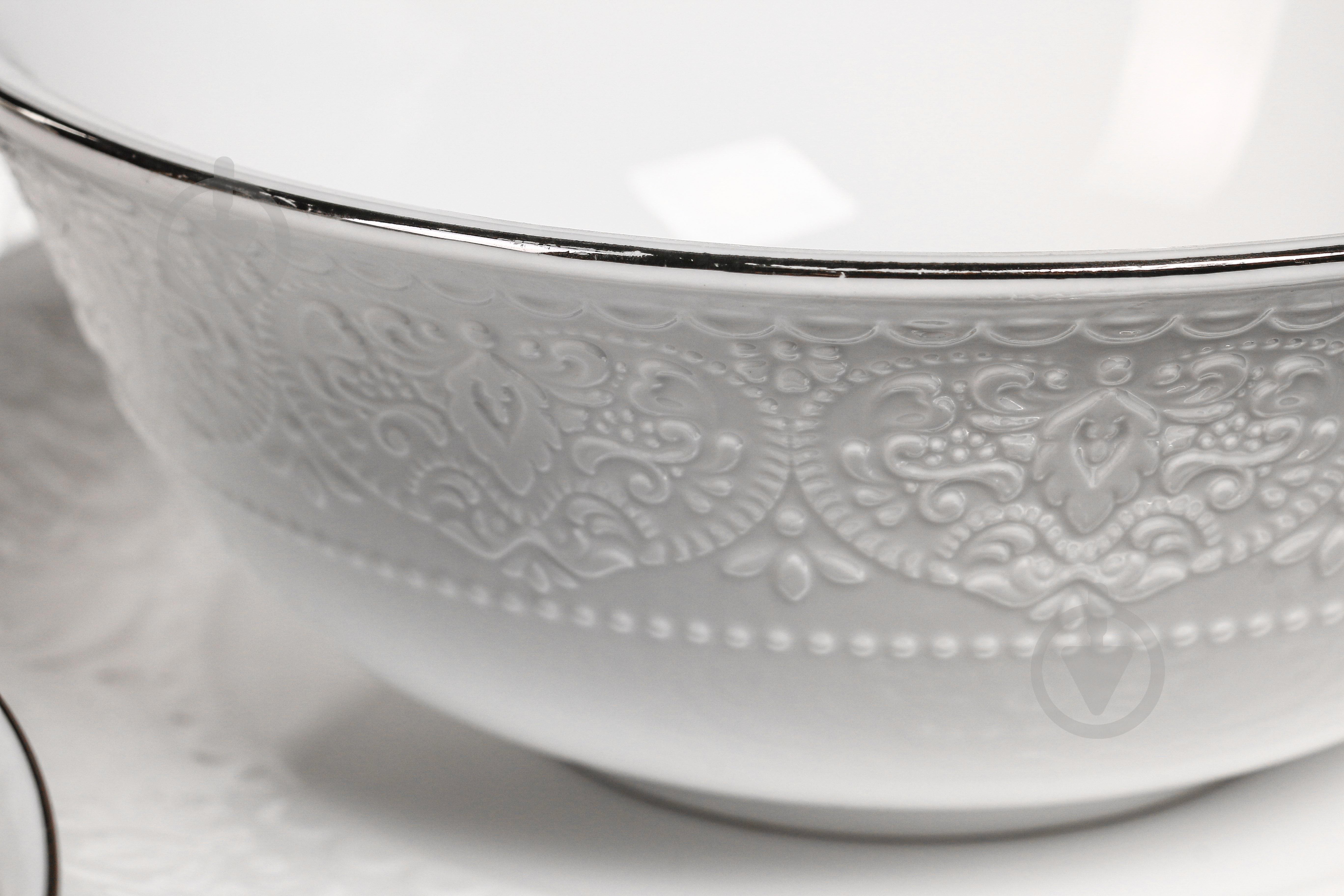 Сервіз столовий Fiora Jardin Platine на 6 персон 25 предметів - фото 4 Сервіз столовий Fiora Jardin Platine на 6 персон 25 предметів - фото 4