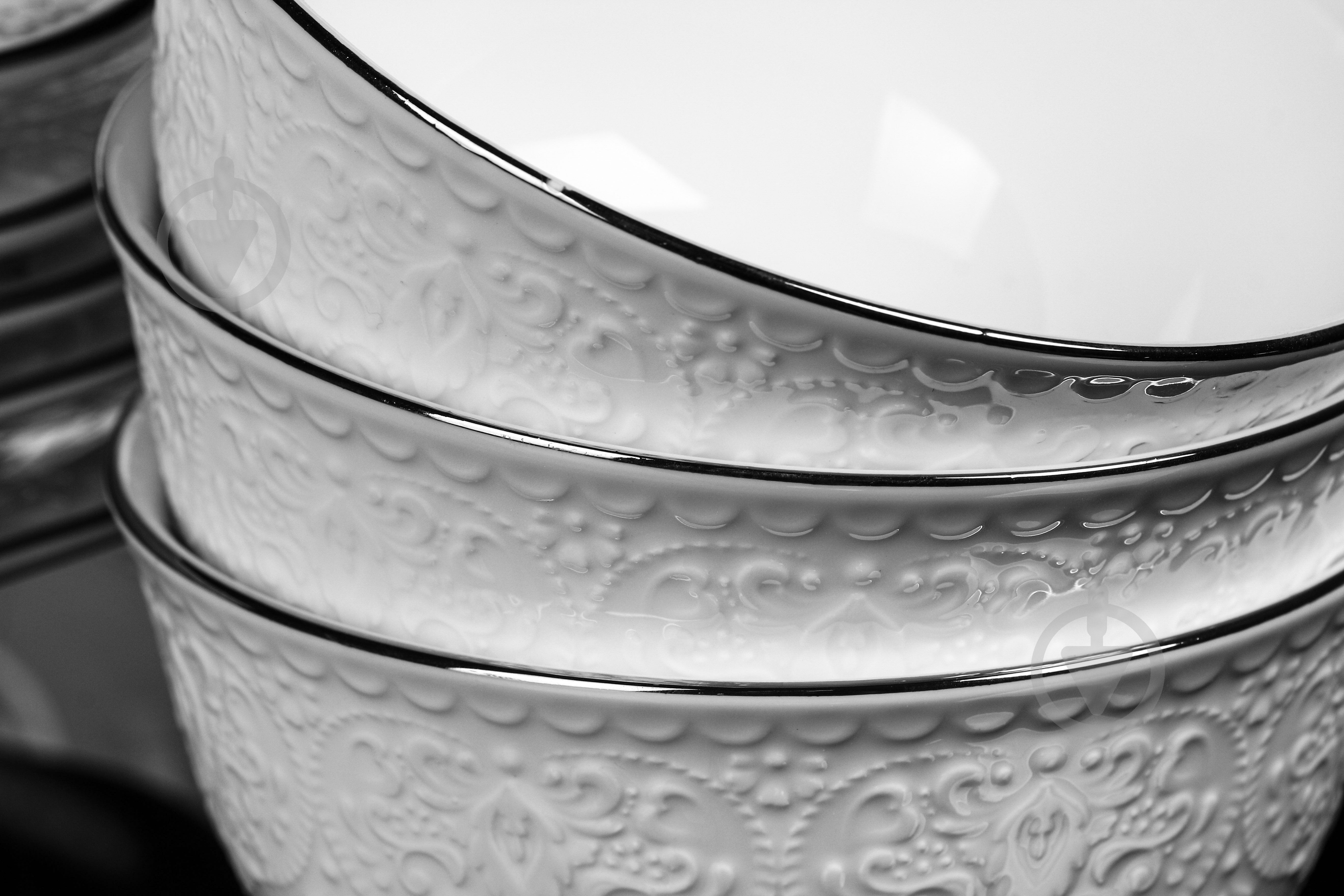 Сервіз столовий Fiora Jardin Platine на 6 персон 25 предметів - фото 3 Сервіз столовий Fiora Jardin Platine на 6 персон 25 предметів - фото 3