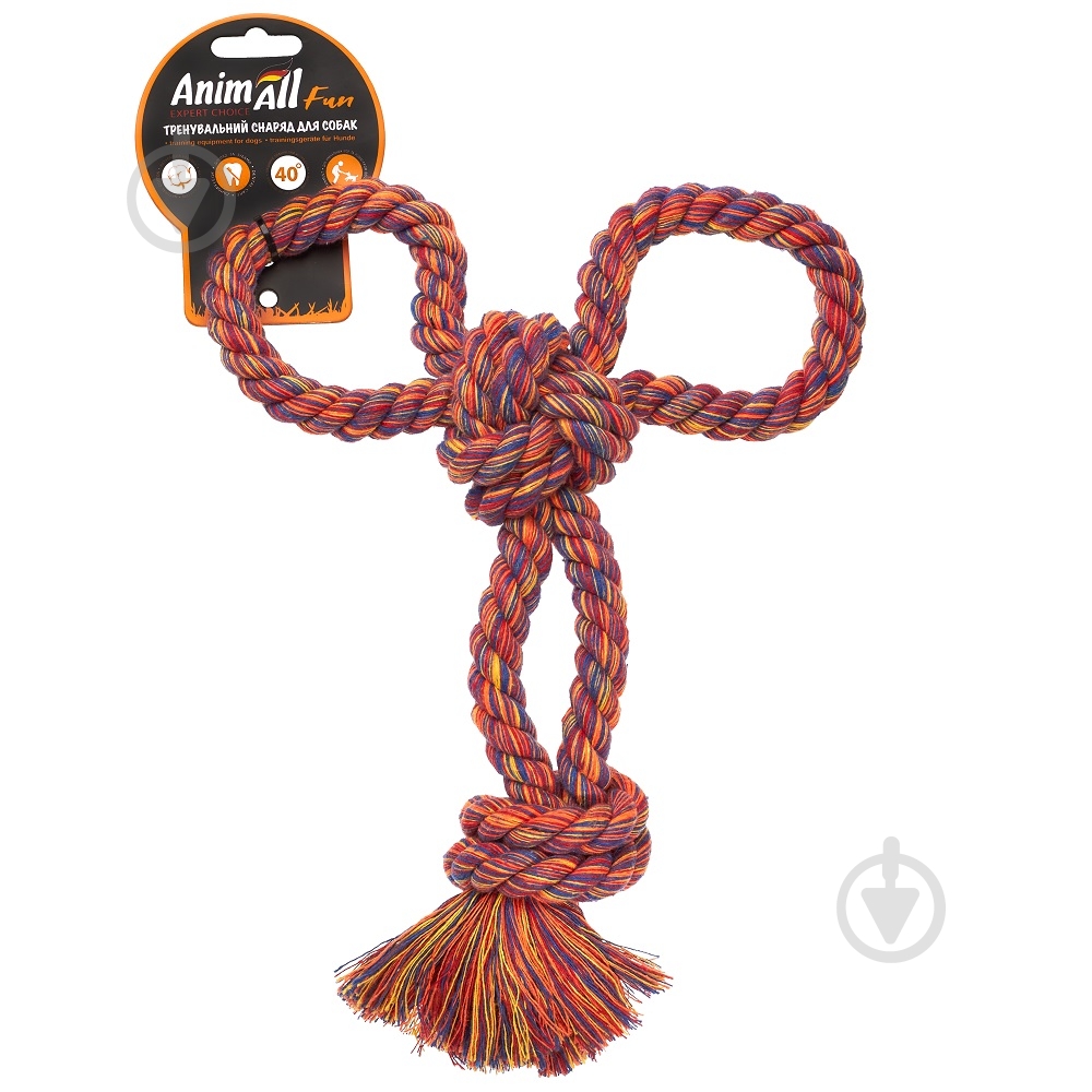 Іграшка для собак AnimAll Fun канат-бумеранг 33 см - фото 1 Іграшка для собак AnimAll Fun канат-бумеранг 33 см - фото 1