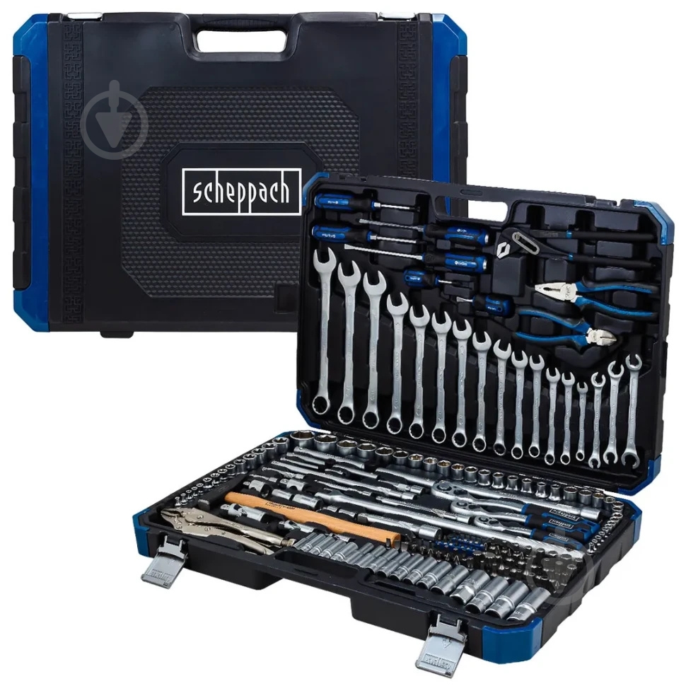Набор ручного инструмента Scheppach 1/4''3/8''1/2'' 180 шт. SCH-41802-5 - фото 2 Набор ручного инструмента Scheppach 1/4''3/8''1/2'' 180 шт. SCH-41802-5 - фото 2
