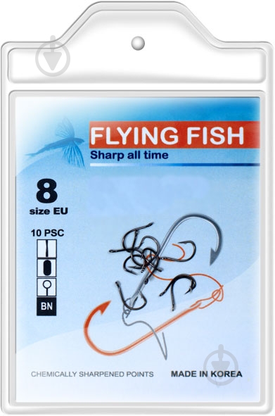 Крючок Flying Fish №8 20 г 10 шт. CS-214(08) - фото 1