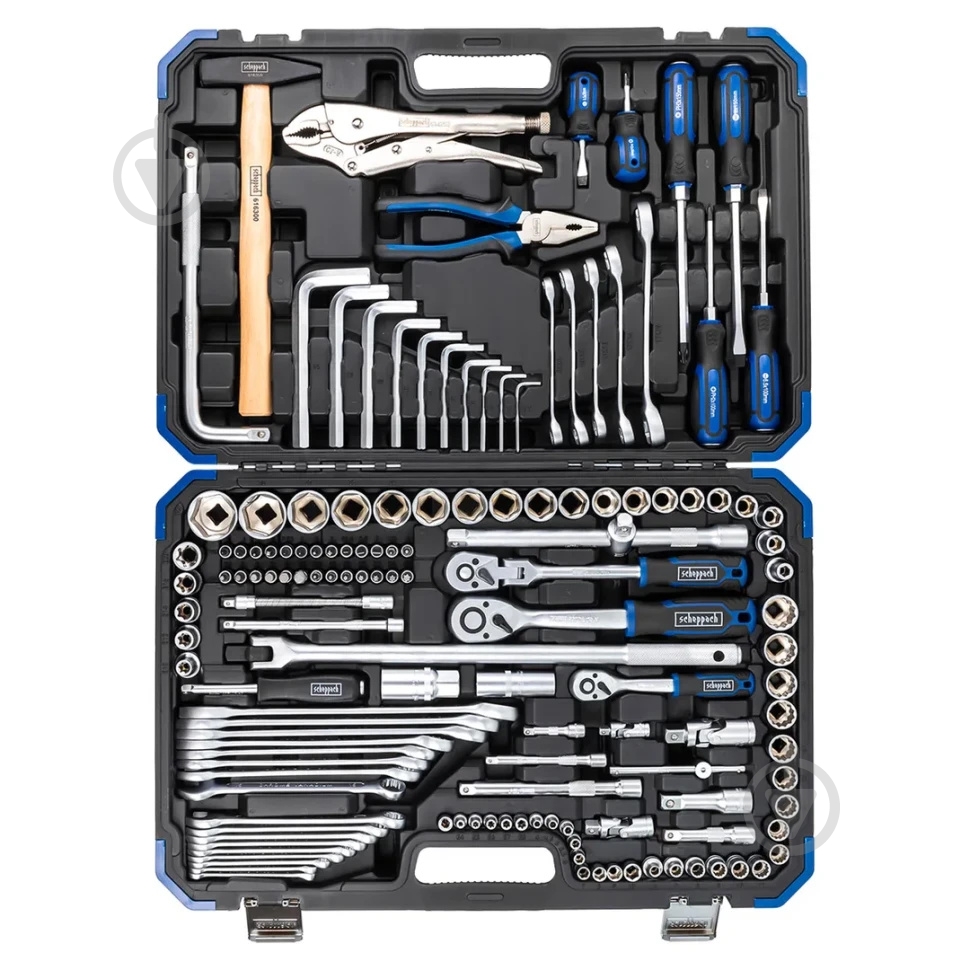 Набор ручного инструмента Scheppach 1/4''3/8''1/2'' 142 шт. SCH-41421-5 - фото 2 Набор ручного инструмента Scheppach 1/4''3/8''1/2'' 142 шт. SCH-41421-5 - фото 2