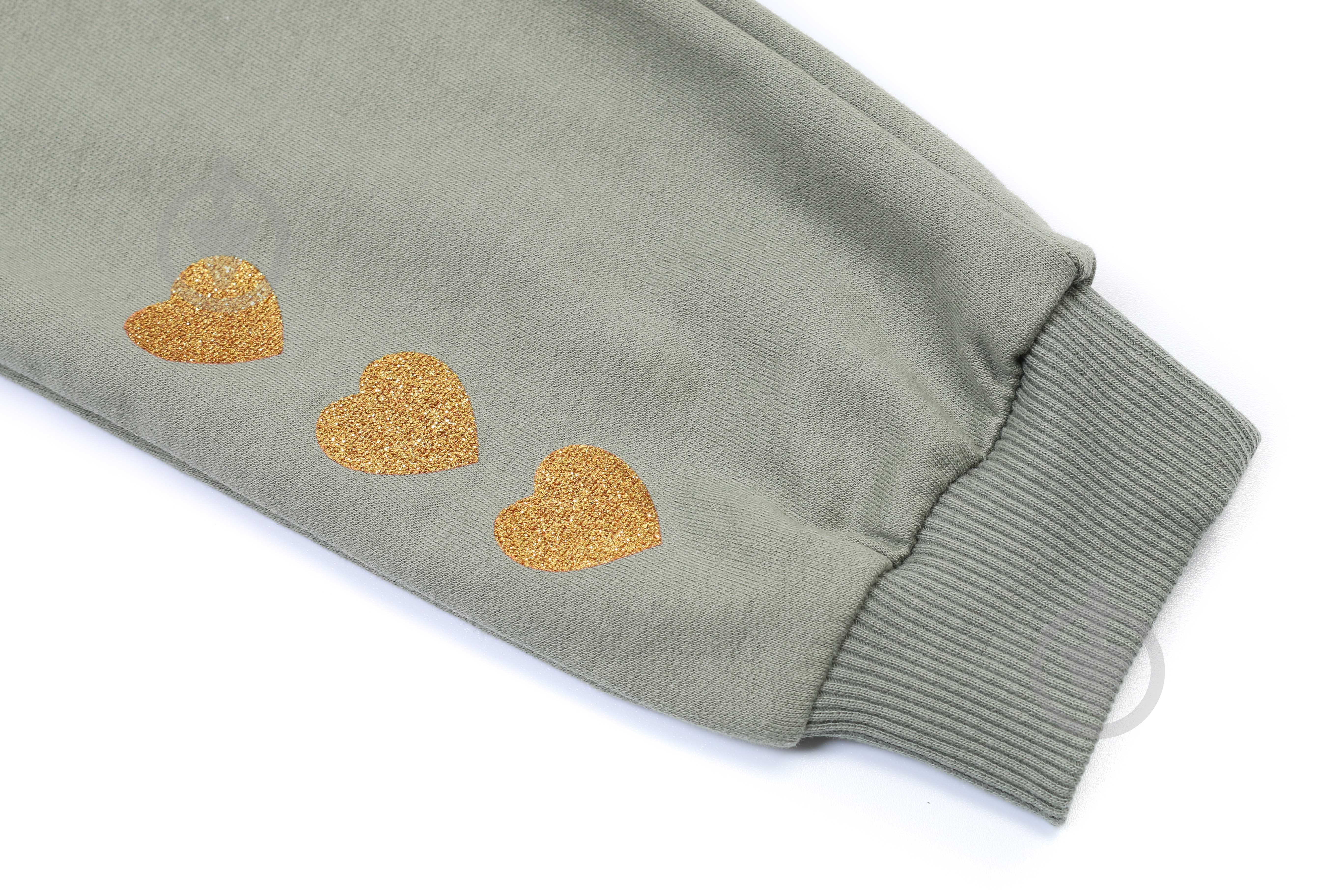 Штаны для девочек Funtime Сердечки р.116 оливковый - фото 5