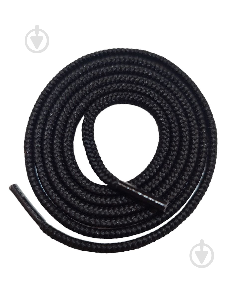 Шнурки тонкі чорні 90 см - фото 2