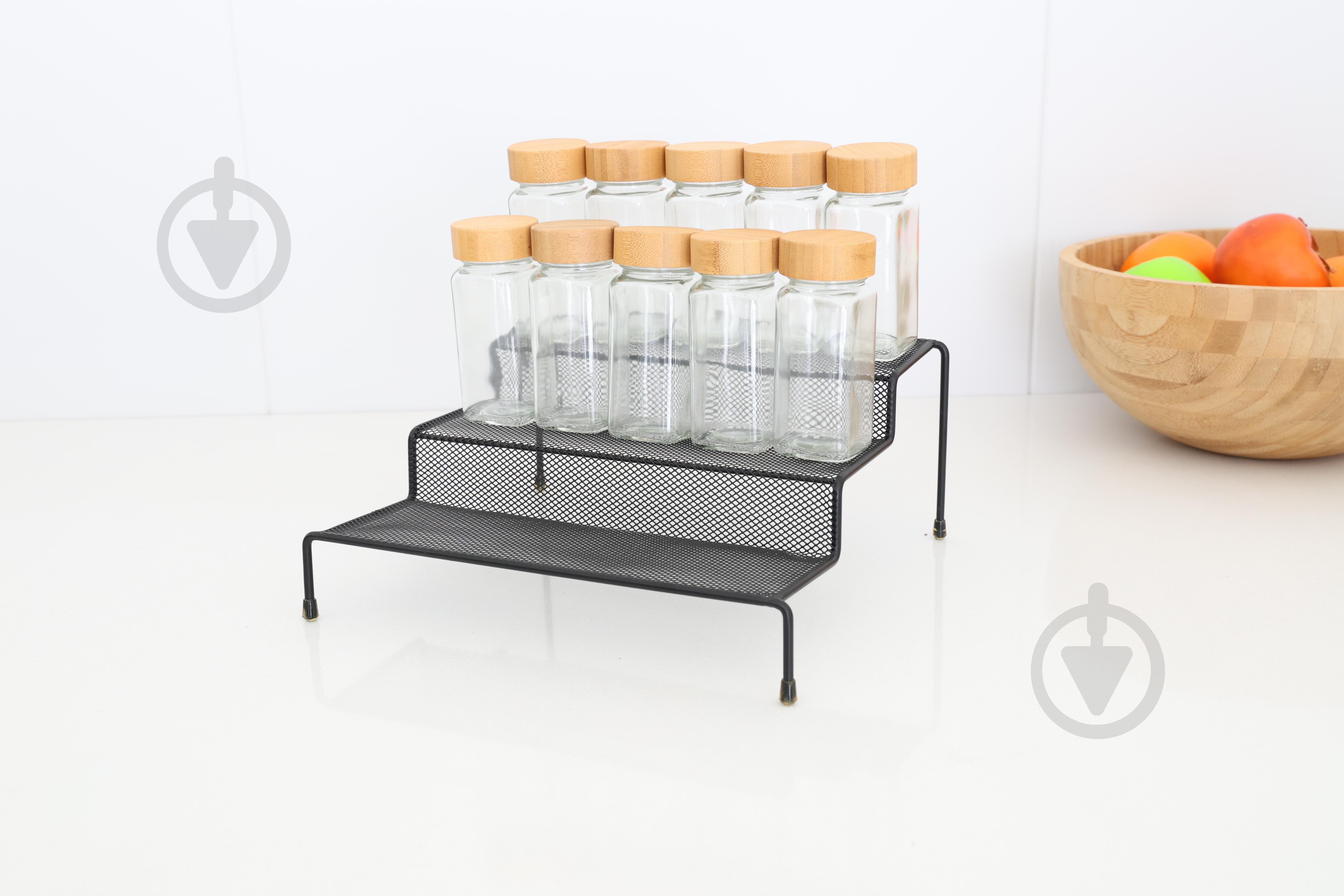 Полиця Flamberg Premium для спецій Fernie 26.5х24х12 см чорний DS15117BK - фото 8 Полиця Flamberg Premium для спецій Fernie 26.5х24х12 см чорний DS15117BK - фото 8