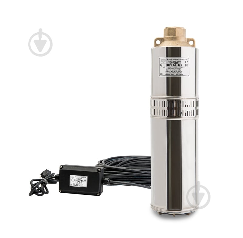 Насос заглибний глибинний Водолій 4" БЦПЕ 0.5-16У* - фото 1