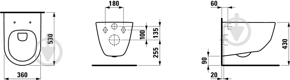 Унитаз подвесной Laufen Pro Rimless 8.2096 - фото 5
