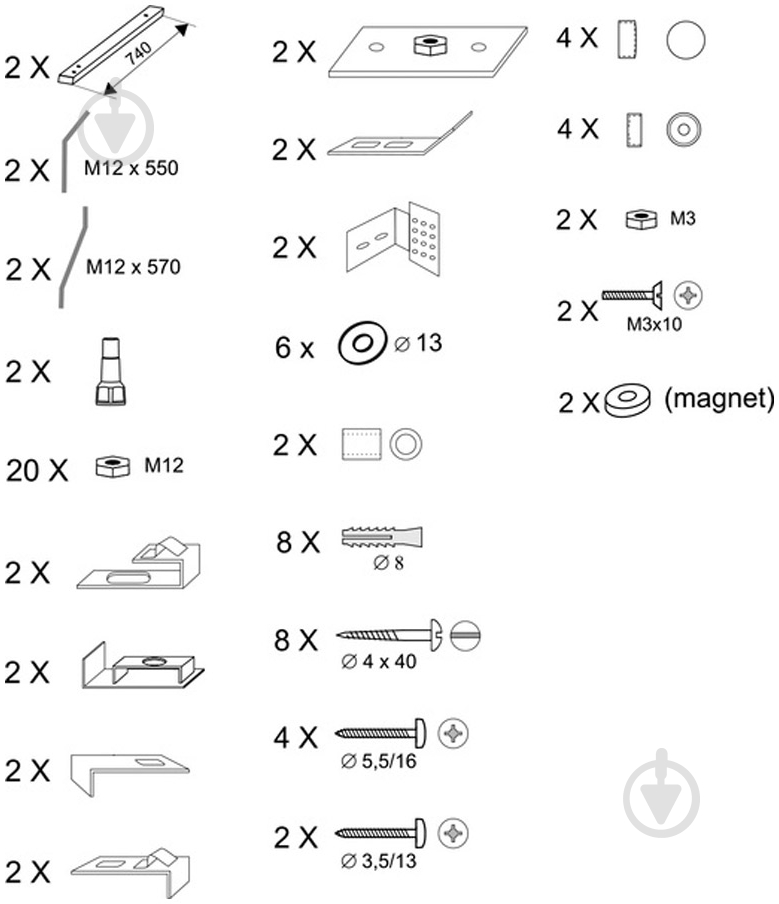 Крепление Ravak для ванны LoveStory II - фото 2