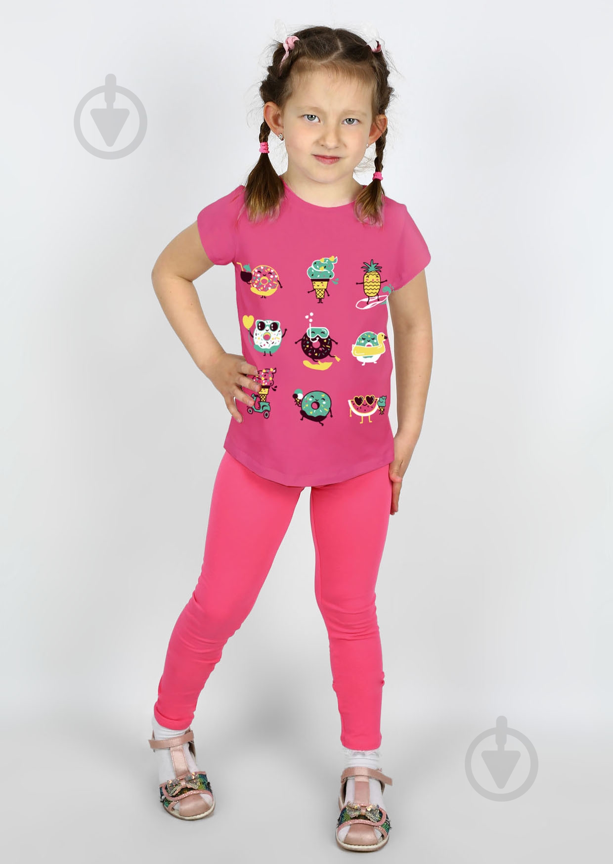 Футболка для девочек Sweet baby №0021/16096 р.98 розовый с рисунком - фото 2