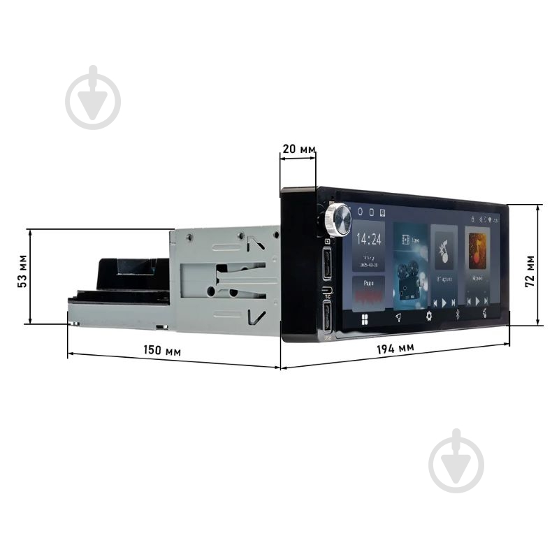 Автомагнітола Phantom MPA-6800 - фото 3