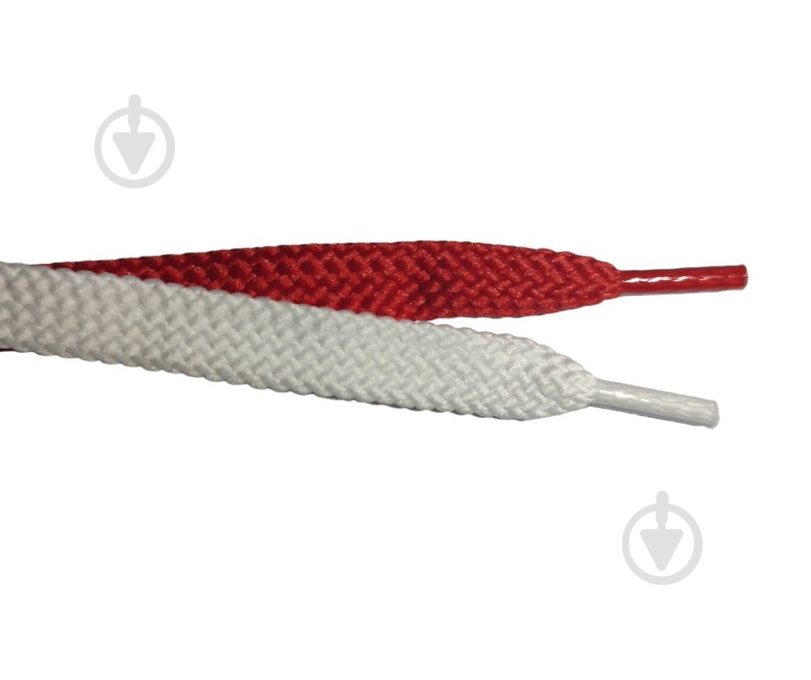 Шнурки бело-красные 120 см - фото 1