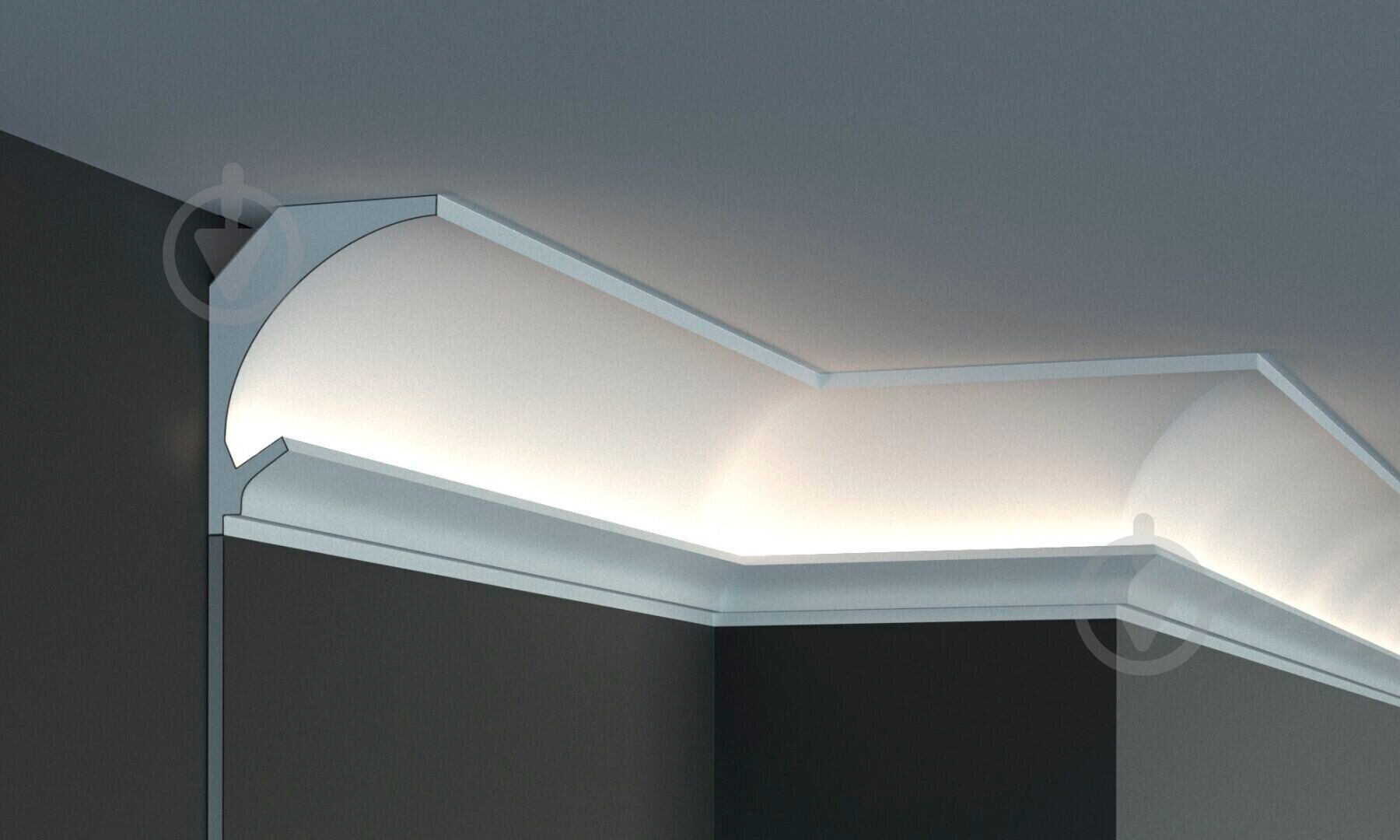 Карниз Tesori KD 201 white 1150x115x90 мм - фото 2