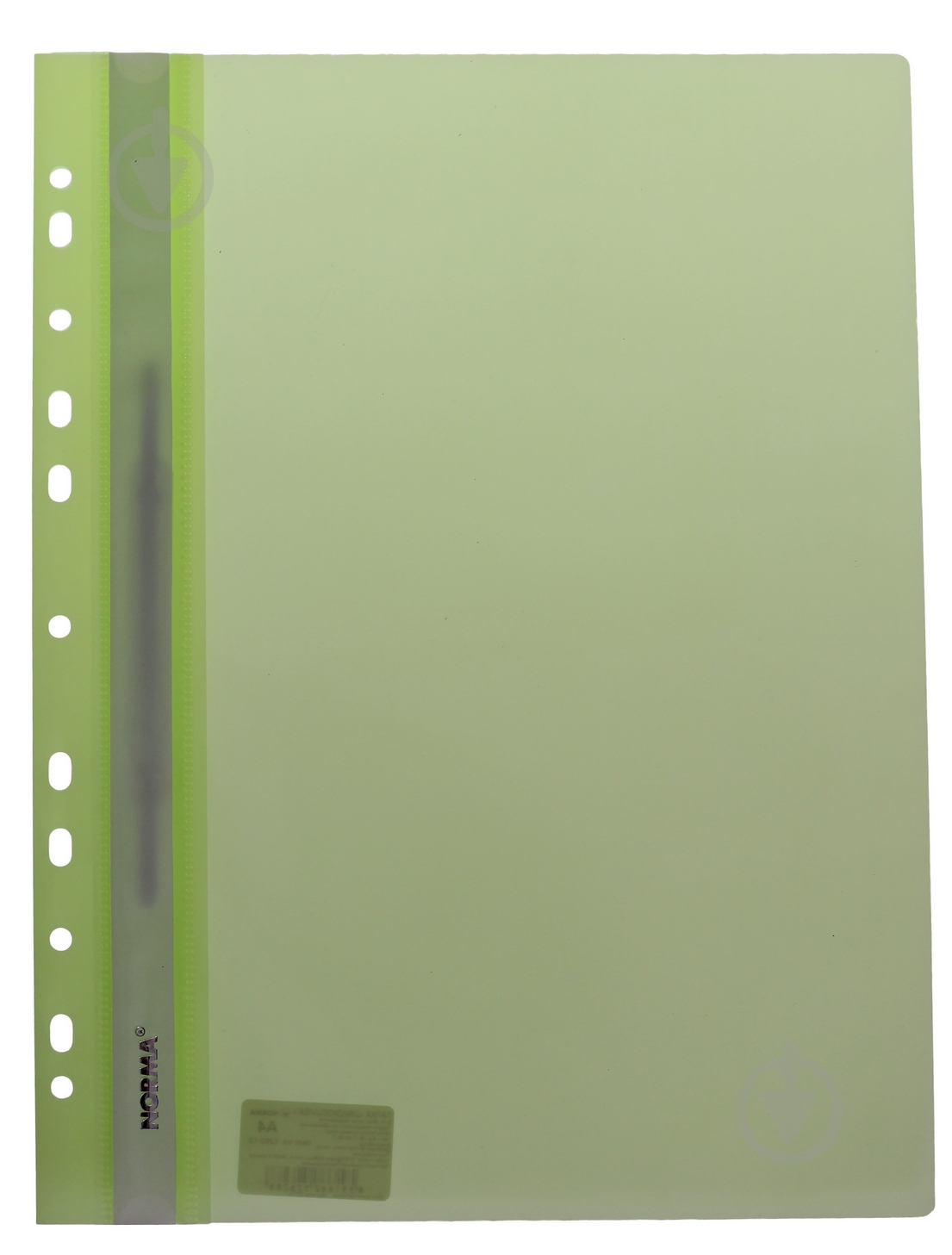 Скоросшиватель А4 120/160 мкн 5262 light green NORMA - фото 1