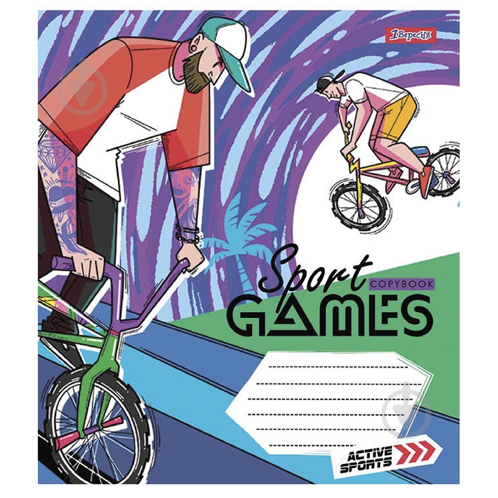 Зошит шкільний 24 аркуші клітинка Sport games (766624) 1 вересня - фото 2