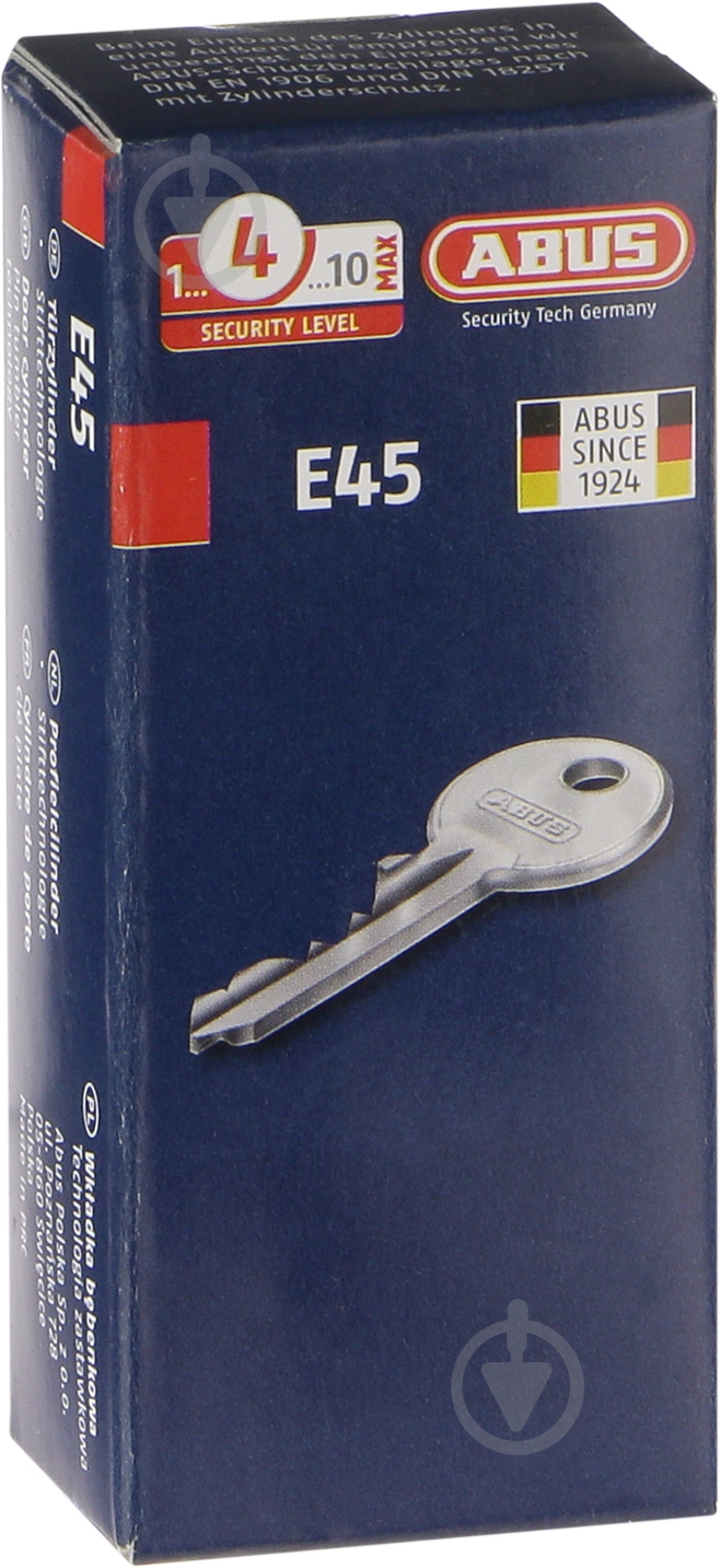 Цилиндр Abus E45 30x35 ключ-ключ 65 мм латунь - фото 3 Цилиндр Abus E45 30x35 ключ-ключ 65 мм латунь - фото 3
