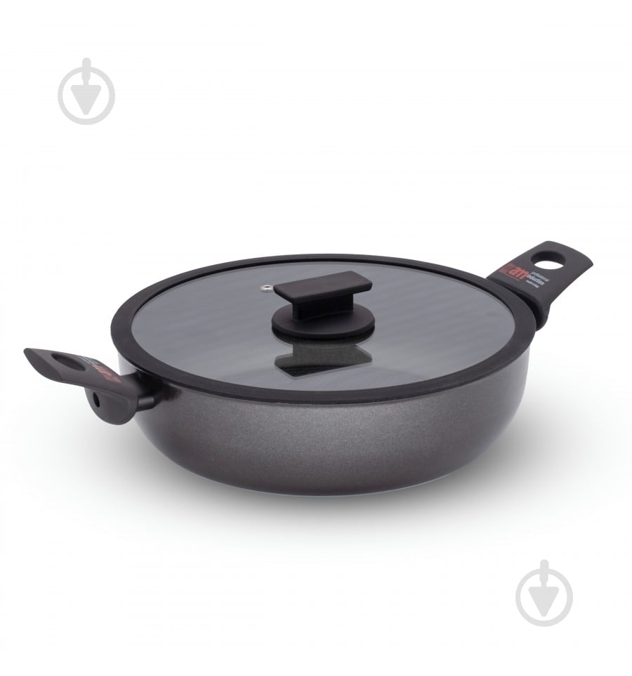 Сотейник Accademia Mugnano Fortezza Protection Chield с двумя ручками и крышкой 24 см 3 л - фото 1