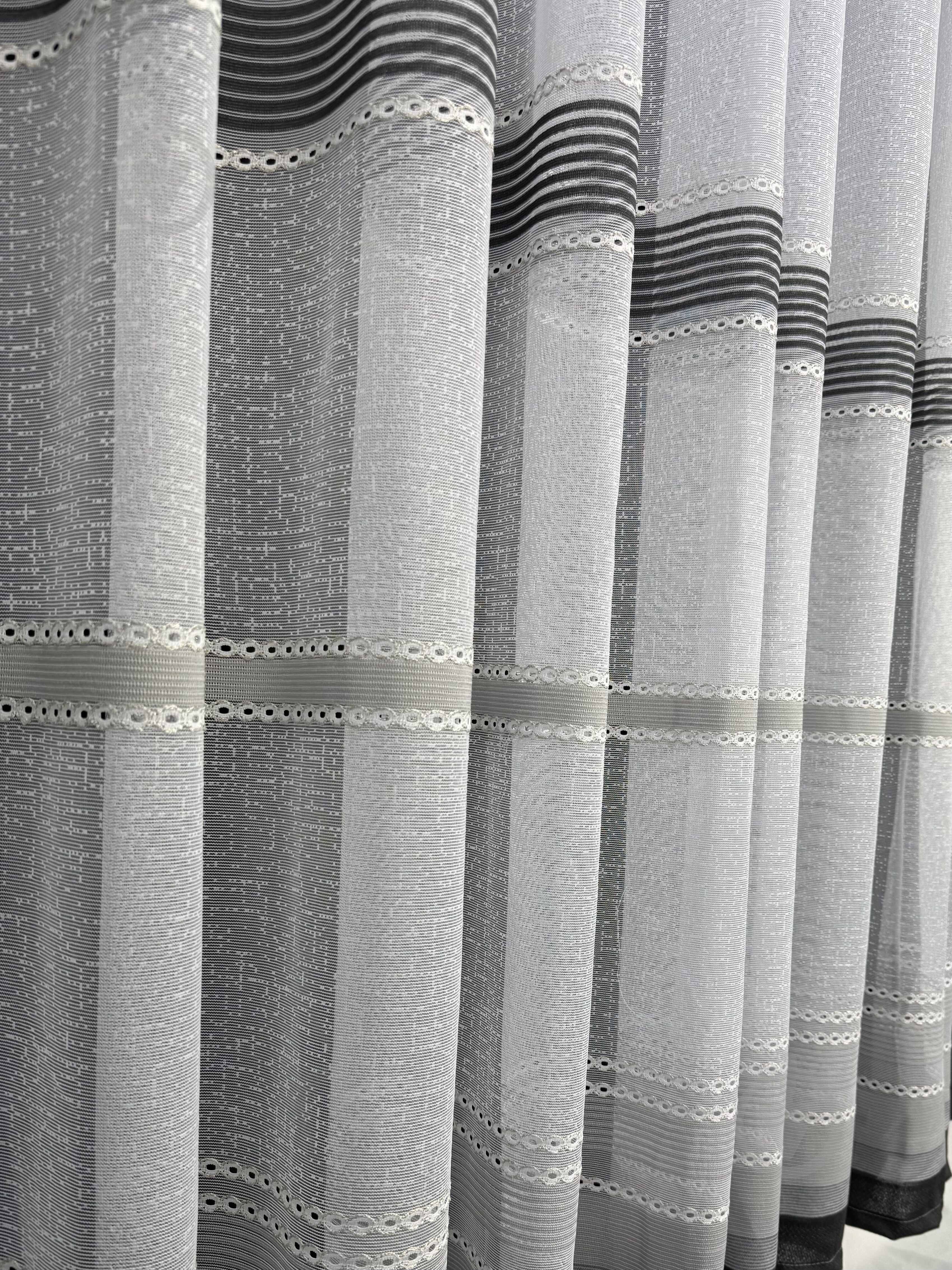 Тюль HX 14G 95473 300х270 см полоса серая Velvet House - фото 2