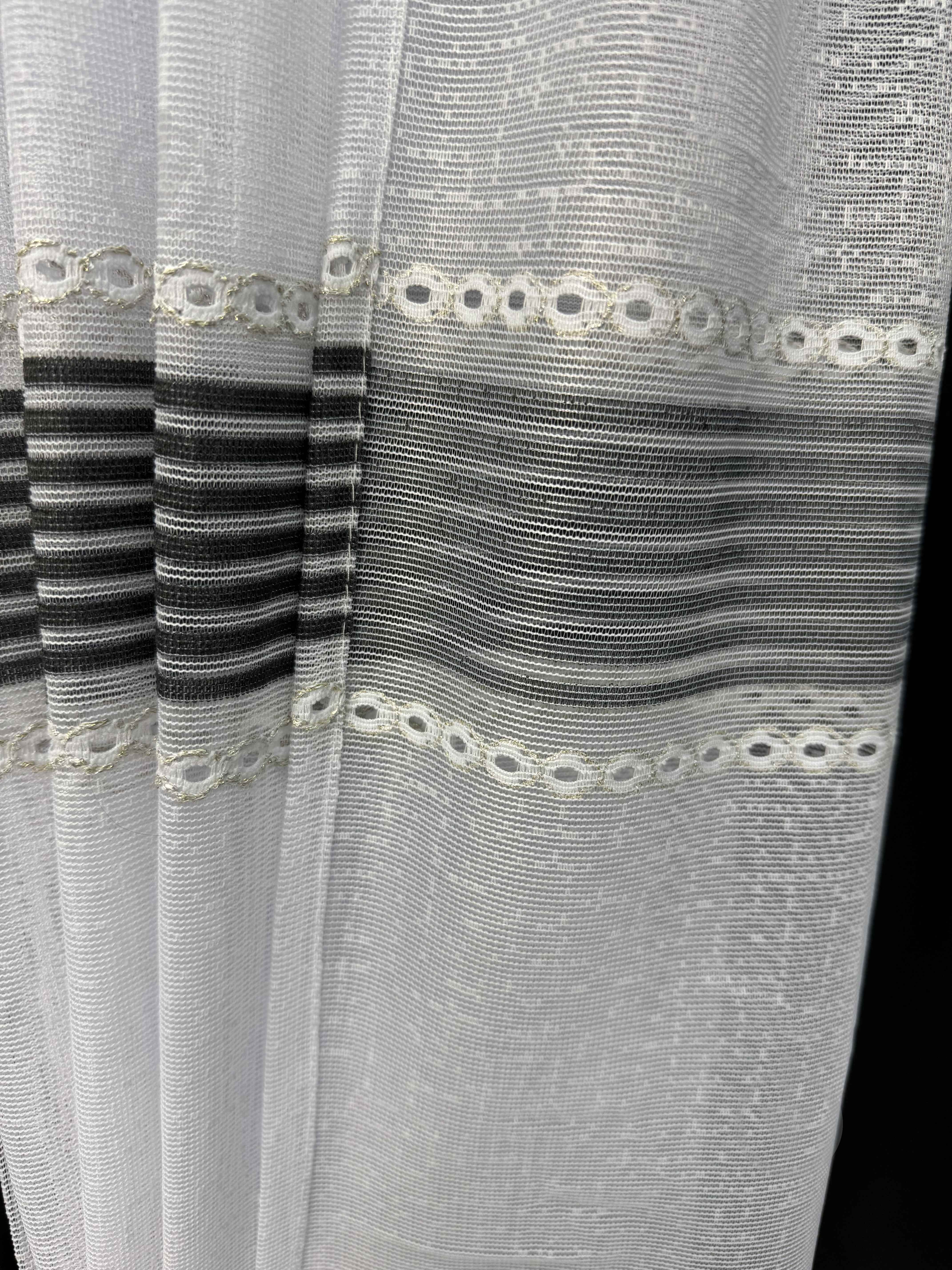 Тюль HX 14G 95473 300х270 см полоса серая Velvet House - фото 5