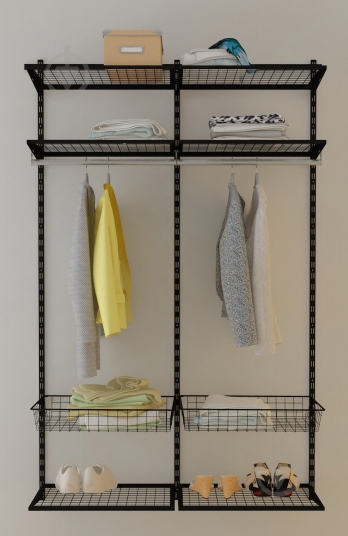 Гардеробная система Kolchuga 1200x2000x400 мм (1200-20-039) Black Edition черный - фото 2