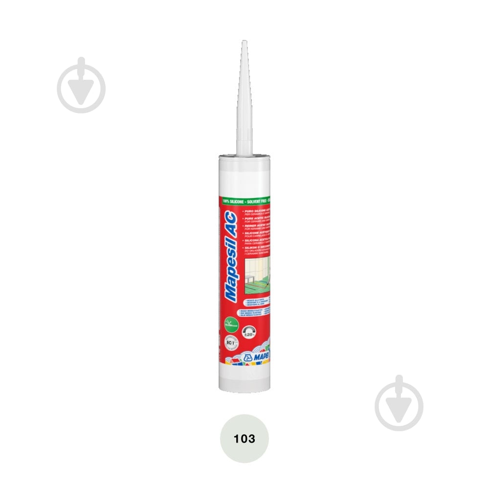 Герметик Mapei AC 103 месячно-белый 310 мл - фото 1 Герметик Mapei AC 103 месячно-белый 310 мл - фото 1