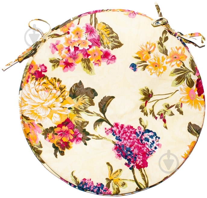 Подушка на стул Indigo Simple flowers 40х40х2 см - фото 1 Подушка на стул Indigo Simple flowers 40х40х2 см - фото 1