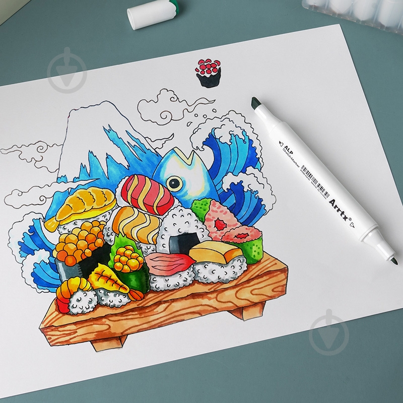 Набор спиртовых маркеров Arrtx Alp ASM-0290B 90 цветов LC302475 - фото 11 Набор спиртовых маркеров Arrtx Alp ASM-0290B 90 цветов LC302475 - фото 11