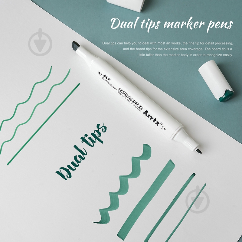 Набор спиртовых маркеров Arrtx Alp ASM-0290B 90 цветов LC302475 - фото 5 Набор спиртовых маркеров Arrtx Alp ASM-0290B 90 цветов LC302475 - фото 5