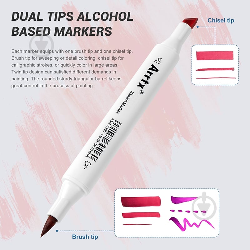 Набор спиртовых маркеров Arrtx Oros 80 цветов LC302406 - фото 2 Набор спиртовых маркеров Arrtx Oros 80 цветов LC302406 - фото 2