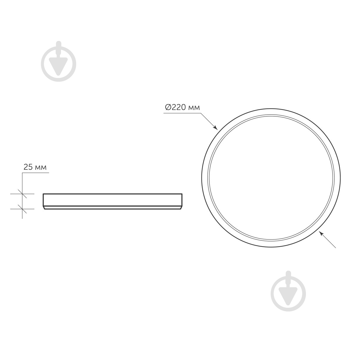 Світильник світлодіодний LIGHT SET 4500 SYNEVIR R 220 IP44 - фото 3