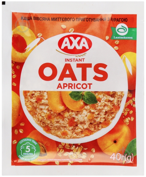 Каша овсяная AXA с курагой 40 г - фото 1 Каша овсяная AXA с курагой 40 г - фото 1