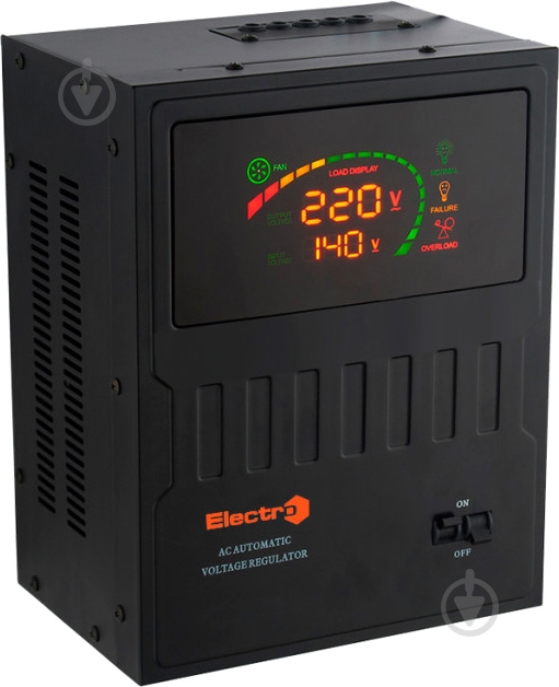 Стабілізатор напруги ElectrO SLR-12000 ВА, електронний, 140-260В SLR120EL - фото 1 Стабілізатор напруги ElectrO SLR-12000 ВА, електронний, 140-260В SLR120EL - фото 1