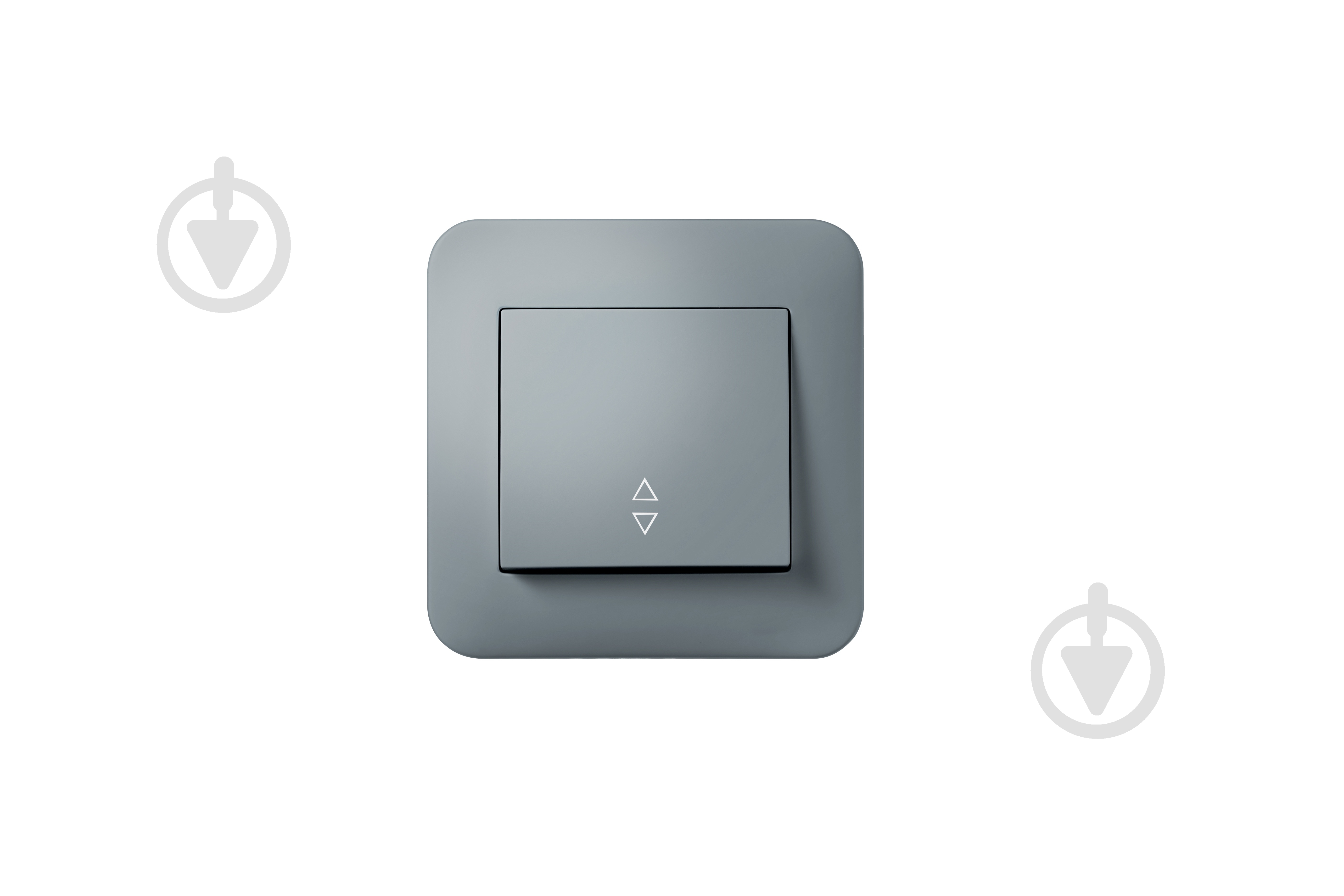 Выключатель одноклавишный проходной одноклавишный Hausmark Luno без подсветки серебро 709-4343-105 - фото 1