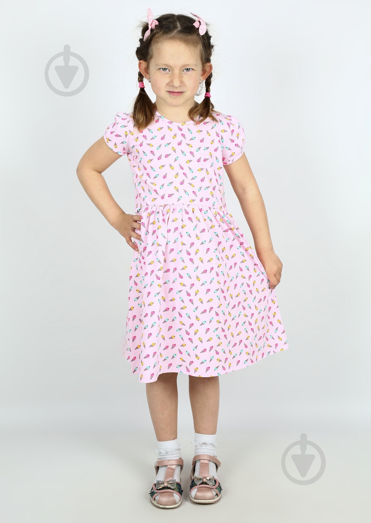 Платье Sweet baby №0023/1609 р.104 розовый с рисунком - фото 1