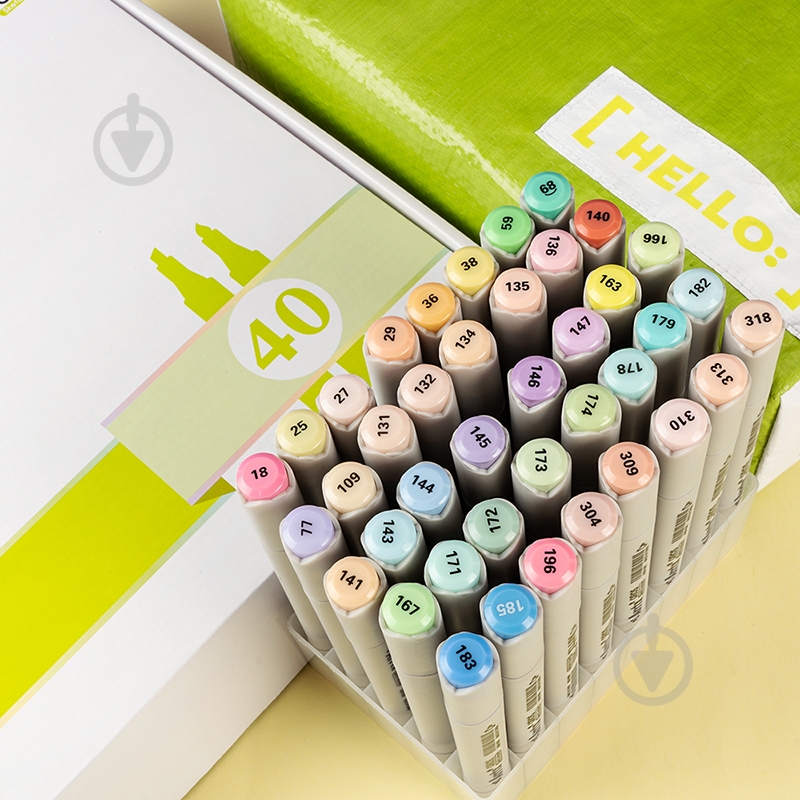 Набір спиртових маркерів Arrtx Oros ASM-03-PT01, 40 кольорів, пастельні відтінки LC302628 - фото 7 Набір спиртових маркерів Arrtx Oros ASM-03-PT01, 40 кольорів, пастельні відтінки LC302628 - фото 7