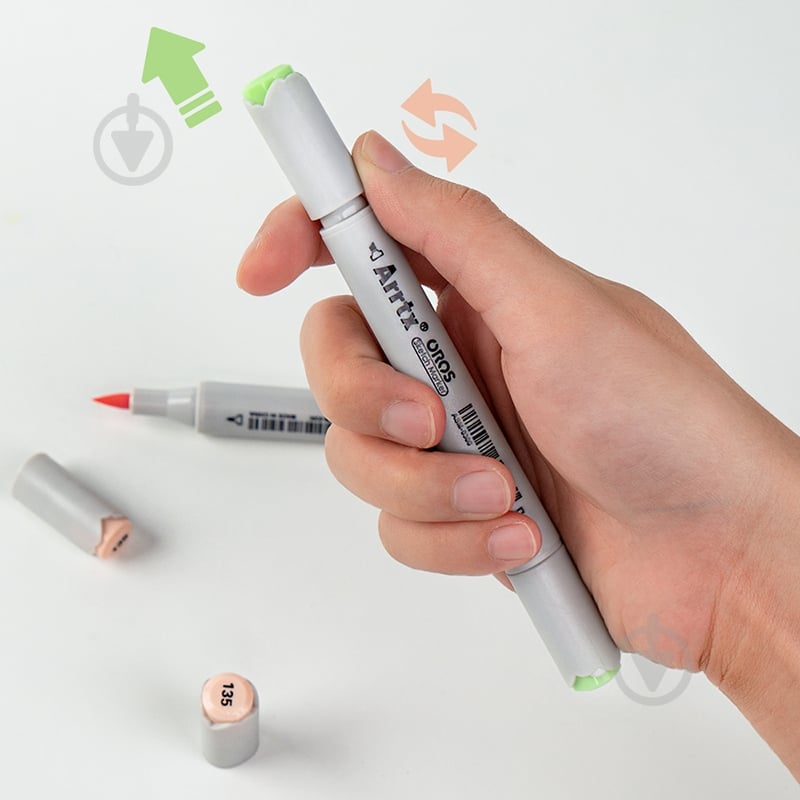 Набір спиртових маркерів Arrtx Oros ASM-03-PT01, 40 кольорів, пастельні відтінки LC302628 - фото 11 Набір спиртових маркерів Arrtx Oros ASM-03-PT01, 40 кольорів, пастельні відтінки LC302628 - фото 11