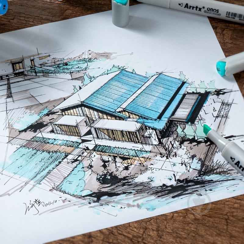 Набір спиртових маркерів Arrtx Oros ASM-03-PT01, 40 кольорів, пастельні відтінки LC302628 - фото 9 Набір спиртових маркерів Arrtx Oros ASM-03-PT01, 40 кольорів, пастельні відтінки LC302628 - фото 9