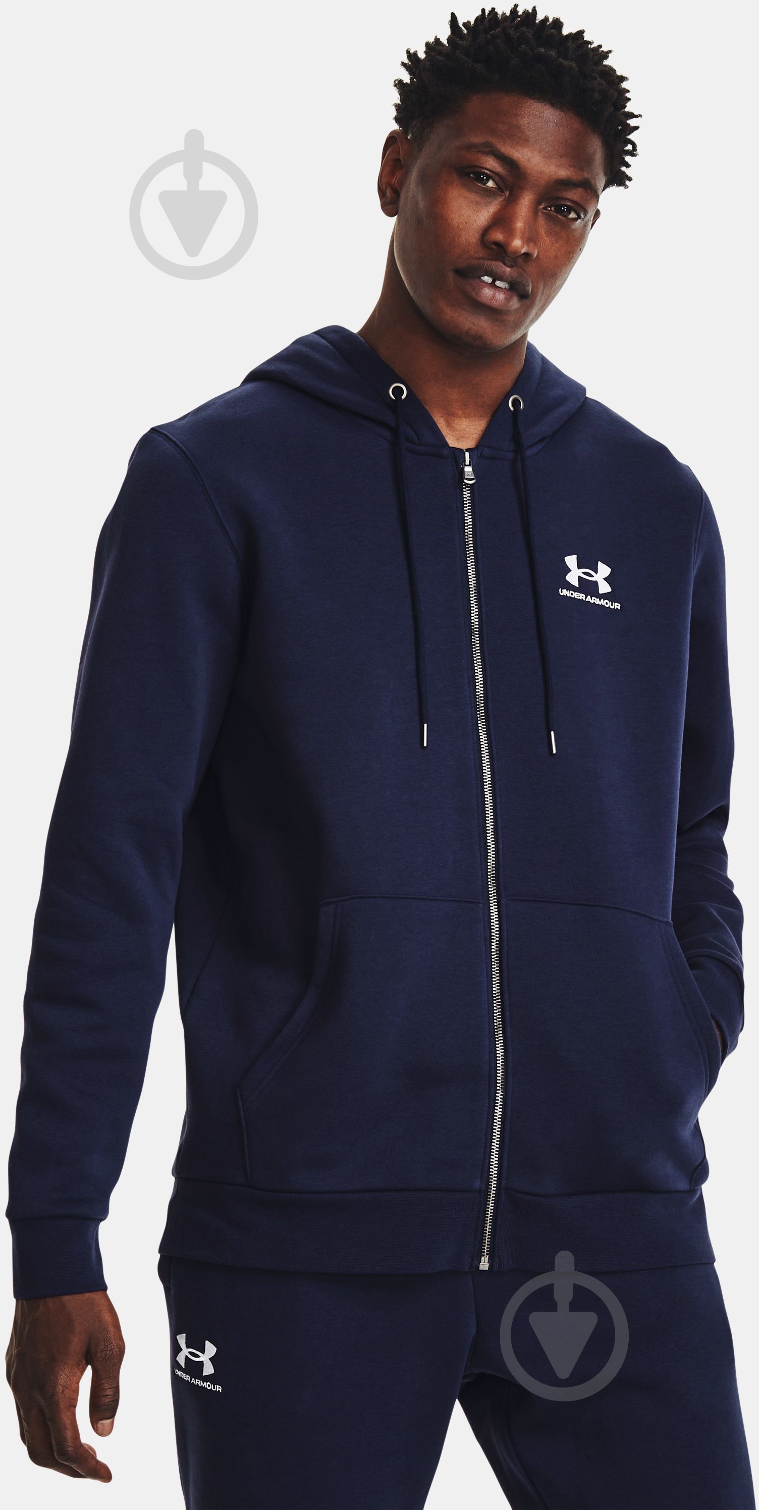 Джемпер Under Armour UA ESSENTIAL FLEECE FZ HOOD 1373881-410 р. S/M синій - фото 3 Джемпер Under Armour UA ESSENTIAL FLEECE FZ HOOD 1373881-410 р. S/M синій - фото 3