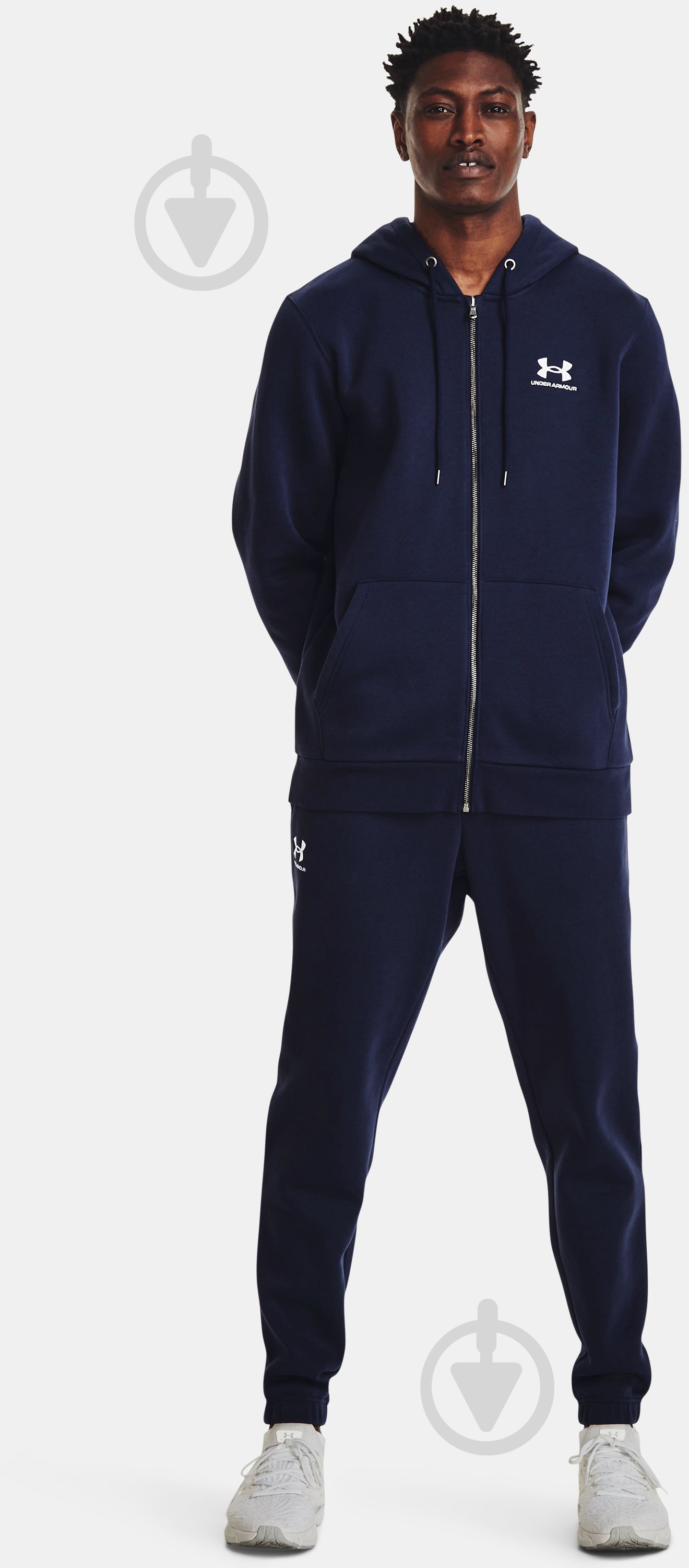Джемпер Under Armour UA ESSENTIAL FLEECE FZ HOOD 1373881-410 р. S/M синій - фото 5 Джемпер Under Armour UA ESSENTIAL FLEECE FZ HOOD 1373881-410 р. S/M синій - фото 5